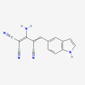 2-amino-4-(1H-indol-5-yl)buta-1,3-diene-1,1,3-tricarbonitrile