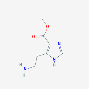 molecular formula C7H11N3O2 B12817583 Methyl 4-(2-aminoethyl)-1H-imidazole-5-carboxylate CAS No. 769888-03-1