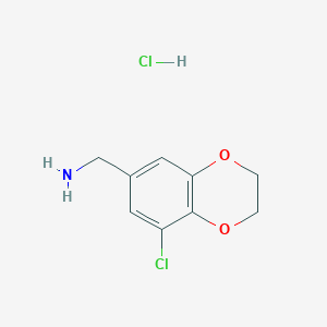 (8-Chloro-2,3-dihydrobenzo[b][1,4]dioxin-6-yl)methanamine hydrochloride