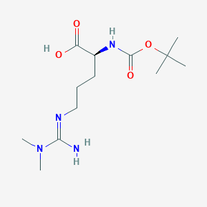 molecular formula C13H26N4O4 B12817603 (S)-2-((tert-Butoxycarbonyl)amino)-5-(3,3-dimethylguanidino)pentanoic acid 