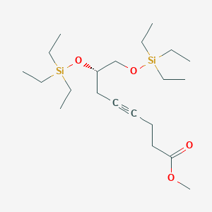 molecular formula C21H42O4Si2 B12817639 Methyl (S)-7,8-bis((triethylsilyl)oxy)oct-4-ynoate 