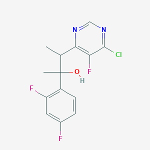 3-(6-Chloro-5-fluoropyrimidin-4-yl)-2-(2,4-difluorophenyl)butan-2-ol