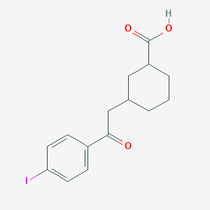 cis-3-[2-(4-Iodophenyl)-2-oxoethyl]-cyclohexane-1-carboxylic acid