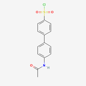 molecular formula C14H12ClNO3S B1281773 4'-(乙酰氨基)-1,1'-联苯-4-磺酰氯 CAS No. 20443-73-6