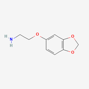 molecular formula C9H11NO3 B1281775 5-(2-氨基乙氧基)-2H-1,3-苯并二噁杂环 CAS No. 72955-85-2