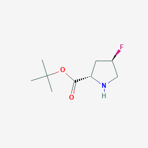 molecular formula C9H16FNO2 B12817812 tert-Butyl (2S,4R)-4-fluoropyrrolidine-2-carboxylate 