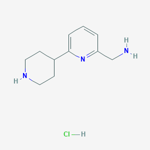 (6-(Piperidin-4-yl)pyridin-2-yl)methanamine hydrochloride