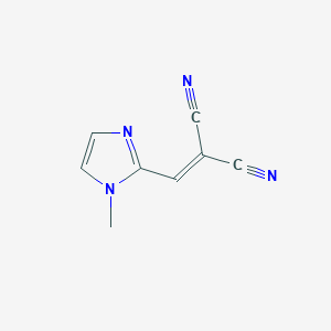 molecular formula C8H6N4 B12817824 2-((1-Methyl-1H-imidazol-2-yl)methylene)malononitrile 