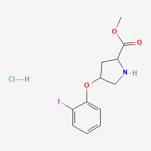 methyl (2S,4S)-4-(2-iodophenoxy)pyrrolidine-2-carboxylate hydrochloride