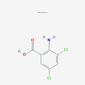 molecular formula C9H11Cl2NO2 B12817849 2-Amino-3,5-dichlorobenzoic acid;ethane 