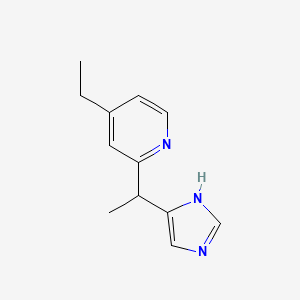 molecular formula C12H15N3 B12817852 2-(1-(1H-Imidazol-5-yl)ethyl)-4-ethylpyridine 