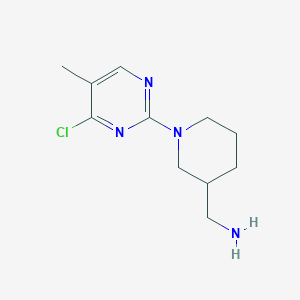 molecular formula C11H17ClN4 B12817869 (1-(4-Chloro-5-methylpyrimidin-2-yl)piperidin-3-yl)methanamine 