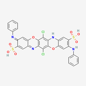 6,13-Dichloro-3,10-bis(phenylamino)triphenodioxazine-2,9-disulphonic acid