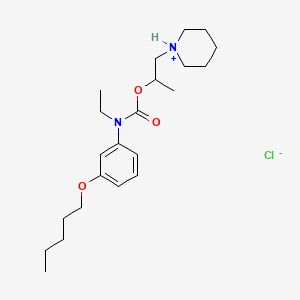 Carbanilic acid, N-ethyl-m-(pentyloxy)-, 1-methyl-2-piperidinoethyl ester, monohydrochloride