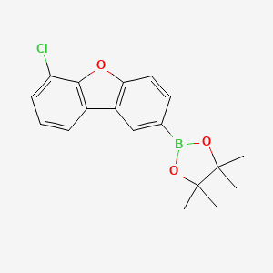 molecular formula C18H18BClO3 B12817923 2-(6-Chlorodibenzo[b,d]furan-2-yl)-4,4,5,5-tetramethyl-1,3,2-dioxaborolane 