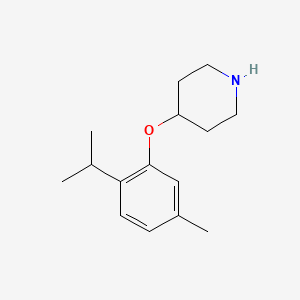 molecular formula C15H23NO B12817936 4-(2-Isopropyl-5-methylphenoxy)piperidine 