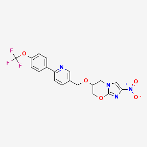 (6S)-2-nitro-6-[[6-[4-(trifluoromethoxy)phenyl]pyridin-3-yl]methoxy]-6,7-dihydro-5H-imidazo[2,1-b][1,3]oxazine