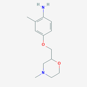 molecular formula C13H20N2O2 B12817962 2-Methyl-4-((4-methylmorpholin-2-yl)methoxy)aniline 