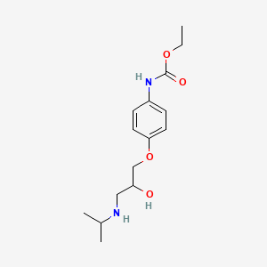 molecular formula C15H24N2O4 B12817988 Ethyl (4-(2-hydroxy-3-((1-methylethyl)amino)propoxy)phenyl)carbamate CAS No. 6673-33-2