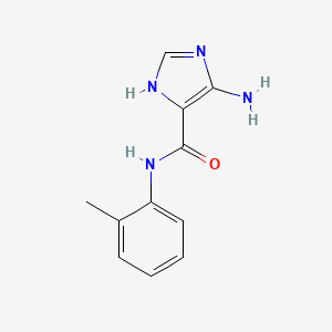 molecular formula C11H12N4O B12818045 4-Amino-N-(o-tolyl)-1H-imidazole-5-carboxamide CAS No. 785047-62-3