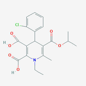 4-(2-Chlorophenyl)-1-ethyl-5-(isopropoxycarbonyl)-6-methyl-1,4-dihydropyridine-2,3-dicarboxylic acid