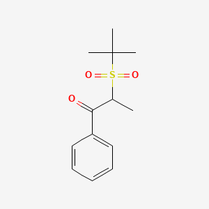 molecular formula C13H18O3S B12818073 2-(tert-Butylsulfonyl)-1-phenylpropan-1-one 