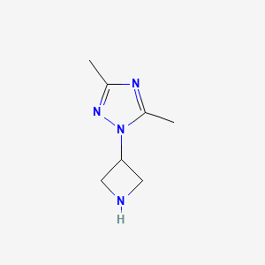 molecular formula C7H12N4 B12818084 1-(azetidin-3-yl)-3,5-dimethyl-1H-1,2,4-triazole 