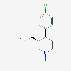 molecular formula C15H22ClN B12818088 (3S,4S)-4-(4-Chlorophenyl)-1-methyl-3-propylpiperidine CAS No. 214335-23-6