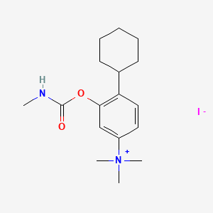 Carbamic acid, methyl-, (2-cyclohexyl-5-(trimethylammonio)phenyl) ester, iodide