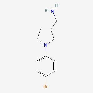 molecular formula C11H15BrN2 B12818108 [1-(4-Bromophenyl)pyrrolidin-3-yl]methanamine 