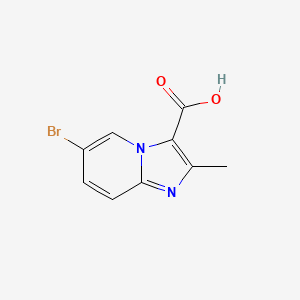 molecular formula C9H7BrN2O2 B1281815 6-溴-2-甲基咪唑并[1,2-a]吡啶-3-羧酸 CAS No. 81438-57-5