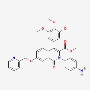 3-Isoquinolinecarboxylic acid, 2-(4-aminophenyl)-1,2-dihydro-1-oxo-7-(2-pyridinylmethoxy)-4-(3,4,5-trimethoxyphenyl)-, methyl ester