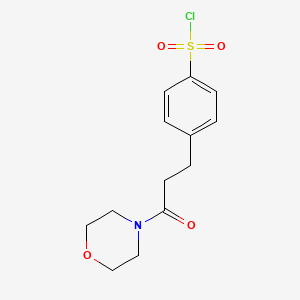 molecular formula C13H16ClNO4S B12818155 4-(3-Morpholino-3-oxopropyl)benzenesulfonyl chloride 