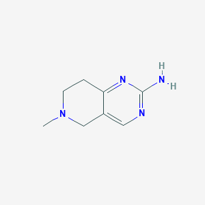 molecular formula C8H12N4 B1281816 6-Methyl-5,6,7,8-tetrahydro-pyrido[4,3-d]pyrimidin-2-ylamine CAS No. 66521-82-2