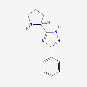 molecular formula C12H14N4 B12818160 (R)-3-Phenyl-5-(pyrrolidin-2-yl)-4H-1,2,4-triazole 