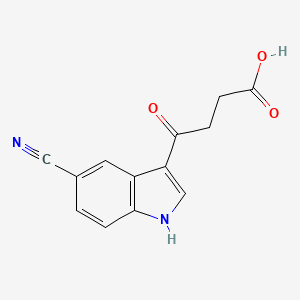 molecular formula C13H10N2O3 B12818175 4-(5-Cyano-1H-indol-3-yl)-4-oxobutanoic acid 