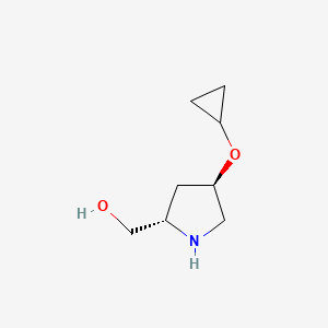 molecular formula C8H15NO2 B12818216 ((2S,4R)-4-Cyclopropoxypyrrolidin-2-yl)methanol 