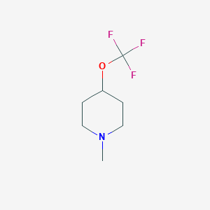 molecular formula C7H12F3NO B12818224 1-Methyl-4-(trifluoromethoxy)piperidine 