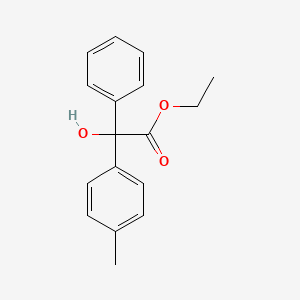 molecular formula C17H18O3 B12818228 Ethyl 2-hydroxy-2-phenyl-2-(p-tolyl)acetate 