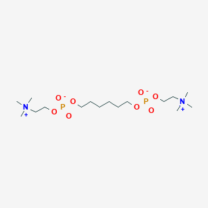 molecular formula C16H38N2O8P2 B12818288 Hexane-1,6-diyl bis(2-(trimethylammonio)ethyl) bis(phosphate) 