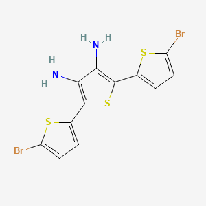 molecular formula C12H8Br2N2S3 B12818333 2,5-bis(5-bromothiophen-2-yl)thiophene-3,4-diamine 