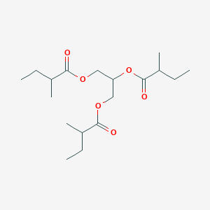 molecular formula C18H32O6 B12818345 Propane-1,2,3-triyl tris(2-methylbutanoate) 