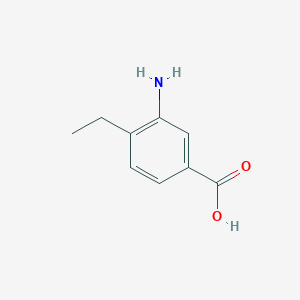 molecular formula C9H11NO2 B1281840 3-氨基-4-乙基苯甲酸 CAS No. 5129-23-7