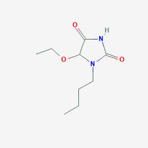 molecular formula C9H16N2O3 B12818408 1-Butyl-5-ethoxyimidazolidine-2,4-dione 