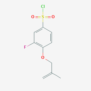 molecular formula C10H10ClFO3S B12818506 3-Fluoro-4-((2-methylallyl)oxy)benzenesulfonyl chloride 