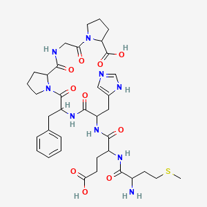 molecular formula C37H51N9O10S B12818507 H-DL-Met-DL-Glu-DL-His-DL-Phe-DL-Pro-Gly-DL-Pro-OH 