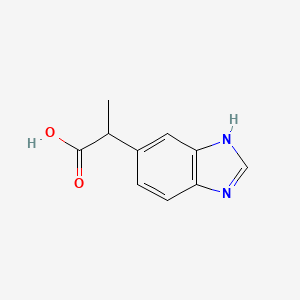 molecular formula C10H10N2O2 B12818534 2-(1H-Benzo[d]imidazol-6-yl)propanoic acid 