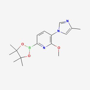 2-Methoxy-3-(4-methyl-1H-imidazol-1-yl)-6-(4,4,5,5-tetramethyl-1,3,2-dioxaborolan-2-yl)pyridine