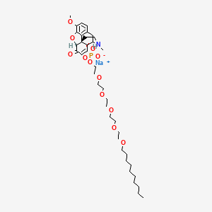 sodium;[(4R,4aS,7aR,12bS)-9-methoxy-3-methyl-7-oxo-2,4,7a,13-tetrahydro-1H-4,12-methanobenzofuro[3,2-e]isoquinolin-4a-yl] 2-[2-[2-[2-(2-decoxyethoxy)ethoxy]ethoxy]ethoxy]ethyl phosphate