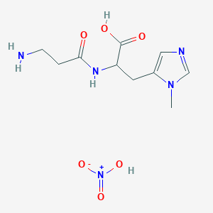 molecular formula C10H17N5O6 B12818585 beta-Alanyl-3-methyl-L-histidine Nitrate 